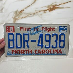 North Carolina License Plate